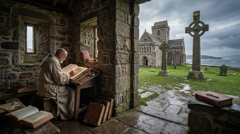 Media Exklusiv Faksimile : 7 Klöster, die die europäische Buchkunst des Mittelalters geprägt haben Kloster Iona